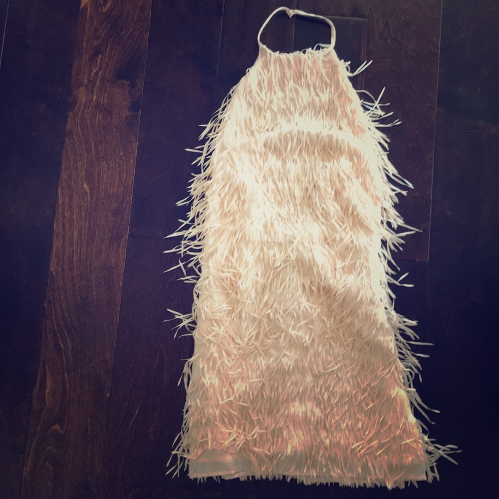 Fun Blush Fringe Dress
